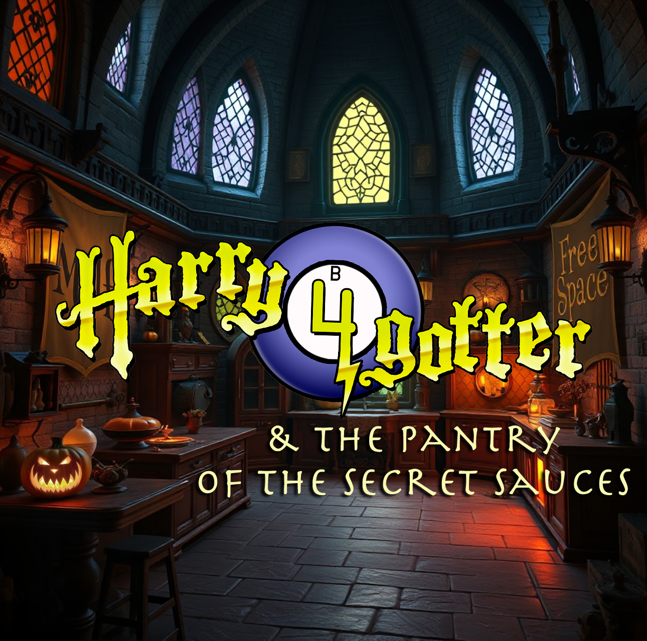 Harry 4gotter and the Pantry of Secret Sauces logo
